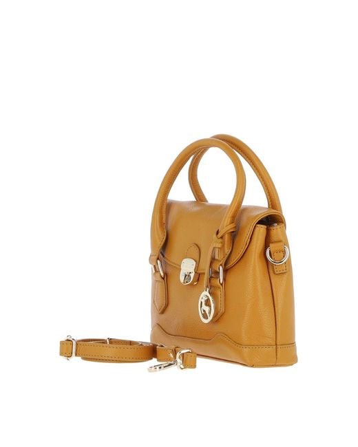 Ashwood Leather Metallic Elegant Handbag With Detachable Crossbody Strap