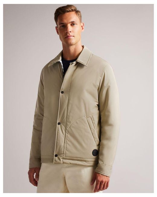 Ted Baker Natural Talacre Wadded Coach Jacket for men
