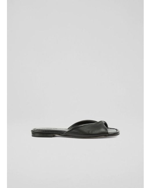 L.K.Bennett Black Cora Flat Sandals