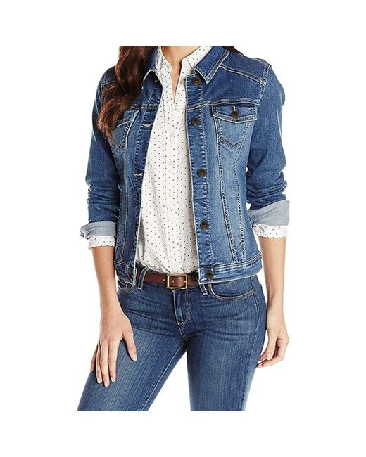 Enzo Blue Ladies Stretch Denim Jackets