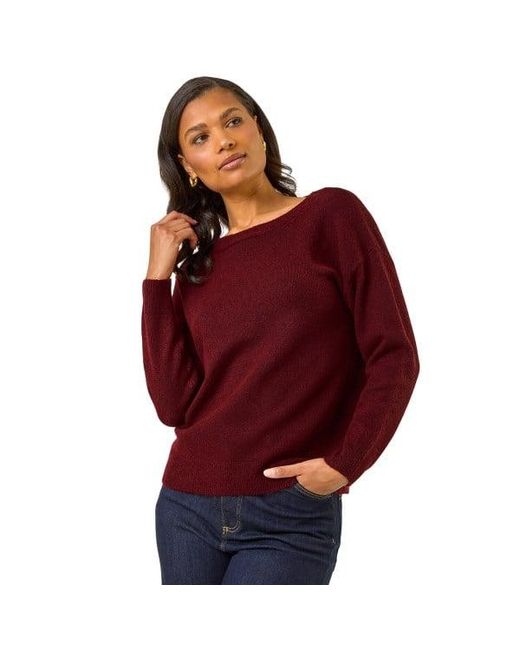 Roman Red Ribbon Bow Tie Back Jumper