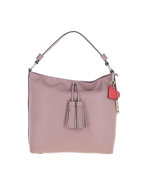 Ashwood Leather Pink 'Musette' Real Hobo Bag