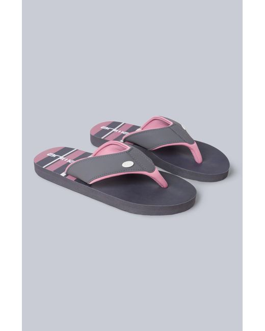 Mountain Warehouse Gray 'Swish' Flip Flops With Soft Padded Upper Straps Slip-On Beach Sandals