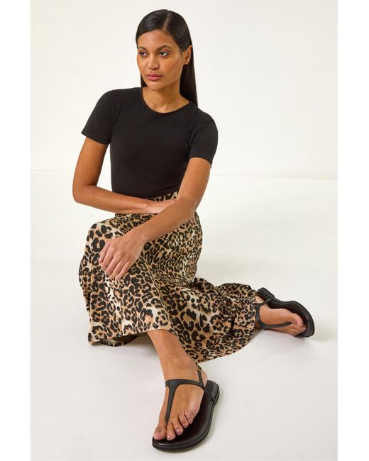 Roman Natural Stretch Midi Skirt