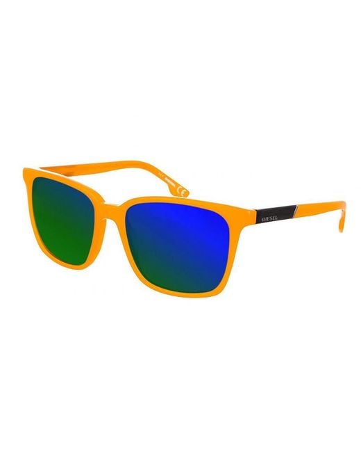 DIESEL Blue Rectangular Acetate Sunglasses Dl0122 for men