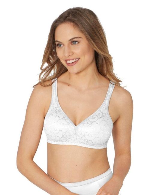 Triumph White Elegant Cotton Wireless Bra