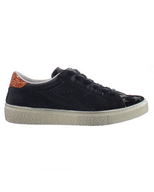 Diadora Black Montecarlo H Pieno Fiore Dirty Trainers Leather