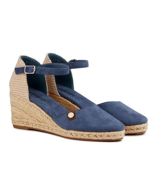 Refresh Blue Rope Wedge Sandals