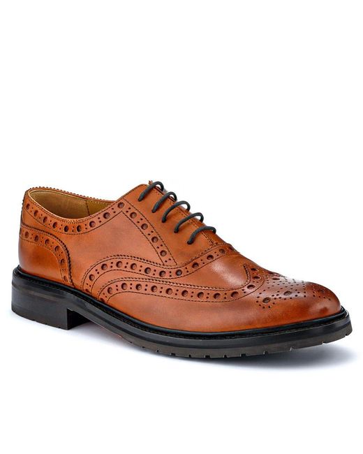Jones Bootmaker Brown Bertie Oxford Brogues for men