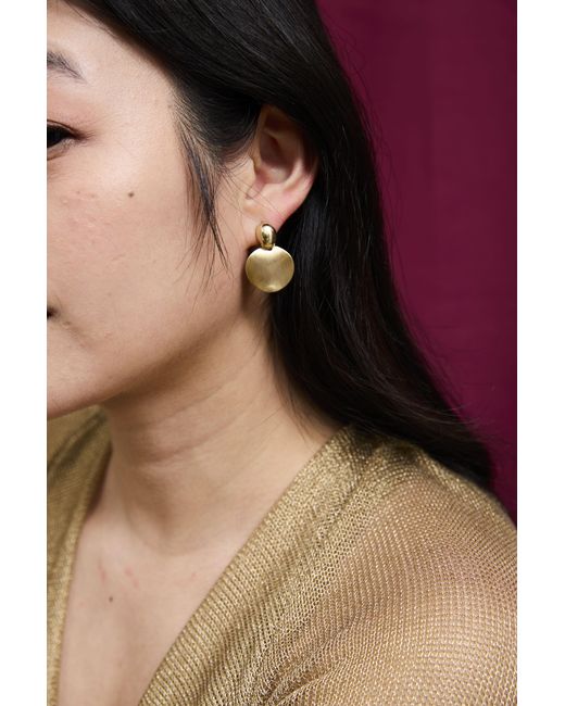 The Jewellery Stockroom Metallic Tone Geometric Statement Drop Earrings