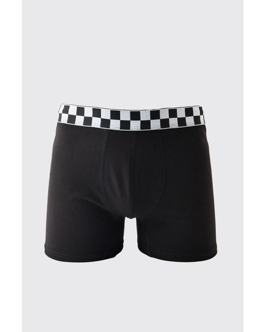 BoohooMAN Black 2 Pack Racing Boxers for men