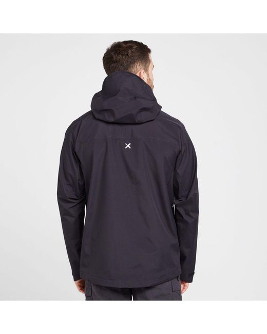 OEX Blue Tirran Waterproof Athletic Fit Jacket With Adjustable Hood, Hiking Raincoat for men