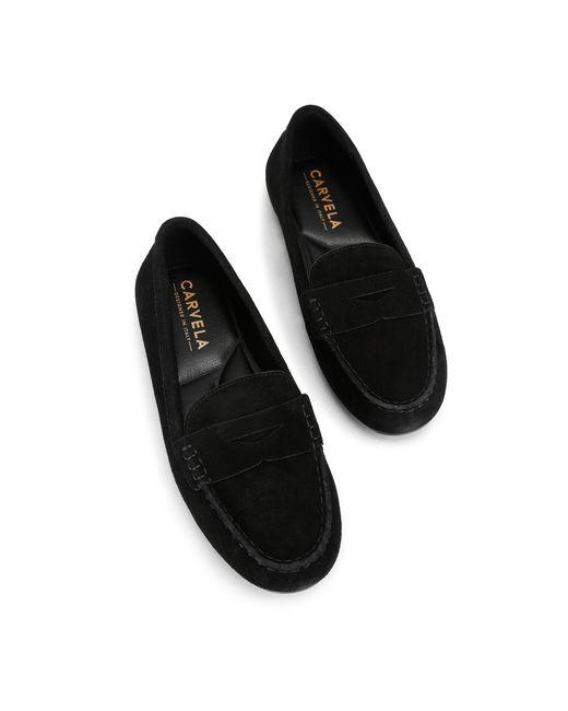 Carvela Kurt Geiger Black Suede Avola Loafers