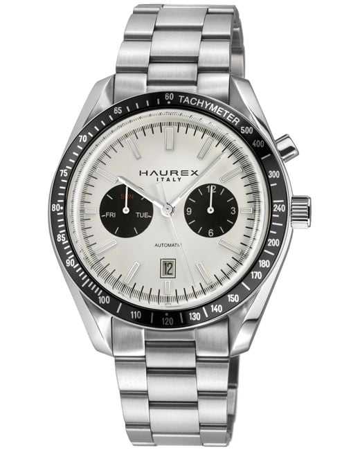 Haurex Italy Gray Missione 316L Stainless Steel Case, Bezel, Dial, Bracelet Watch for men