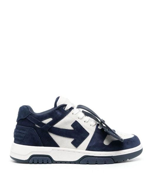 Off-White c/o Virgil Abloh Blue Off- Out Of Office Suede Trainers for men