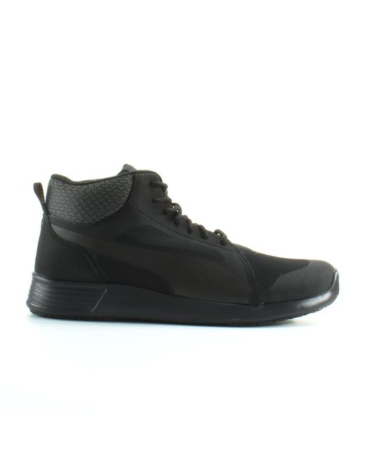 PUMA Black St Trainer Evo Demi Twill Textile Lace Up Trainers 361219 03 for men