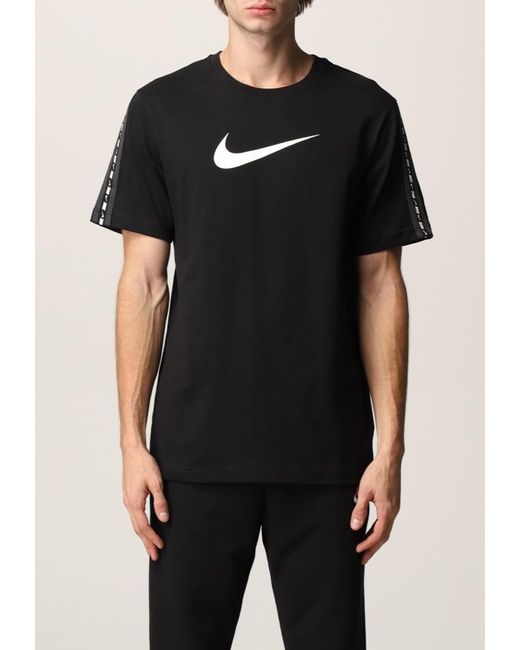 Nike Black Sportswear Repeat T Shirt Club for men