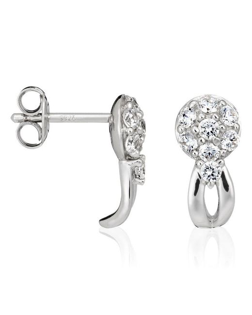 Orphelia Metallic 925 Sterling Stud Earrings