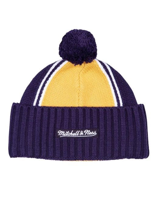 Mitchell & Ness Purple X Clot La Lakers Beanie for men