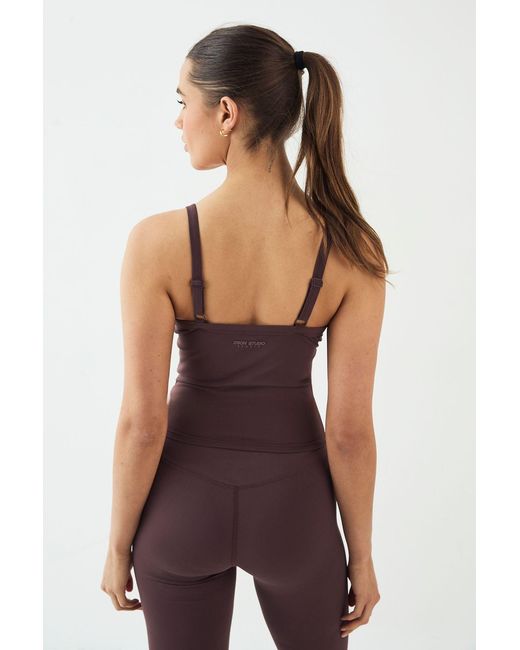 DSGN Studio Purple Sculpt Thick Binding Vest Top
