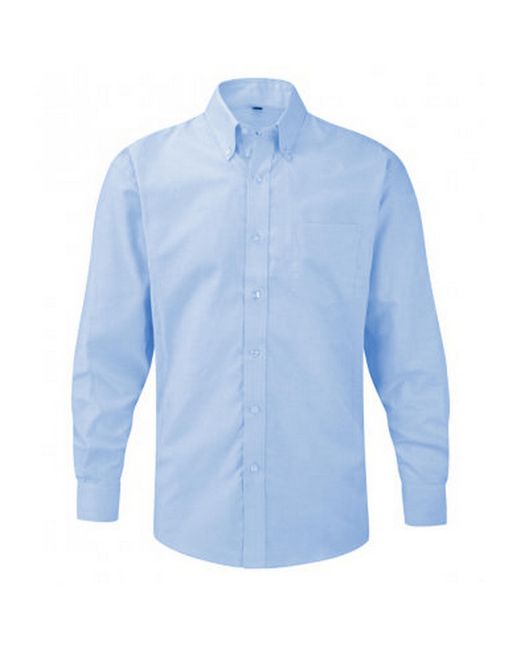 Russell Blue Collection Long Sleeve Easy Care Oxford Shirt (Oxford) for men