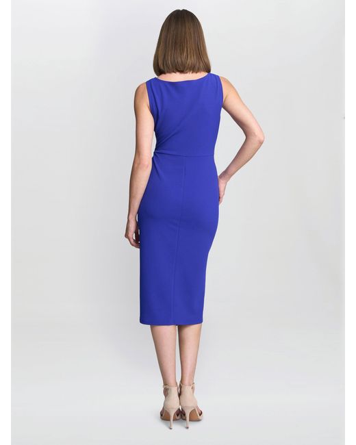 Gina Bacconi Blue Helena Pencil Skirt Dress