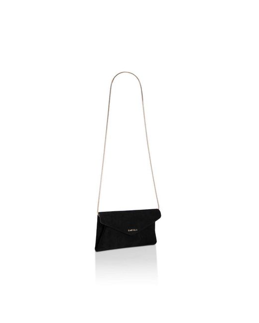 Carvela Kurt Geiger Black Suedette Megan Envelope Clutch Bag