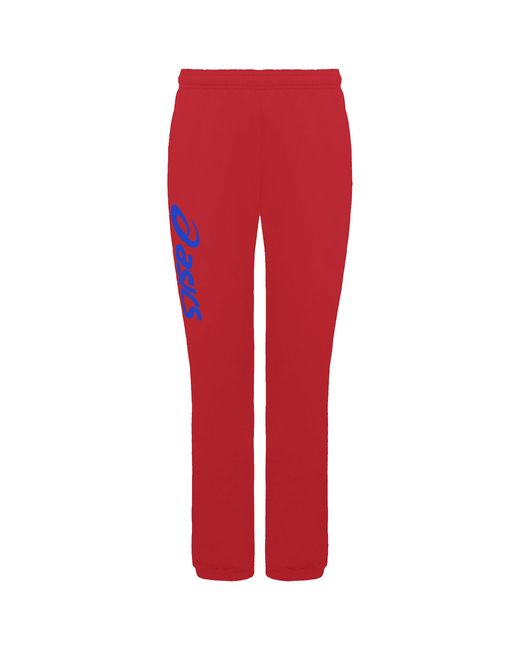 Asics Red Sigma Track Pants Cotton