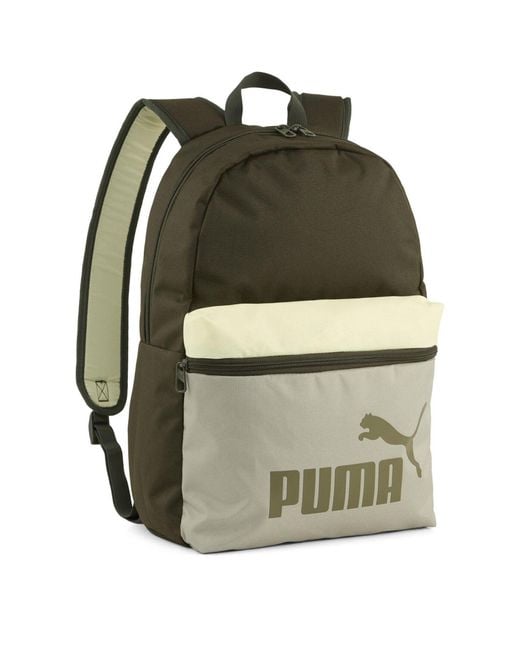 PUMA Green Accessories Phase Colour Block Backpack for men