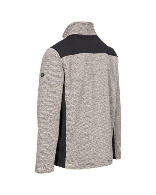 Trespass Gray Farantino Fleece Jacket (Truffle Stripe) for men