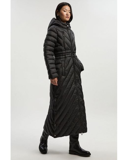 Karen Millen Black Tall Lightweight Packable Maxi Coat