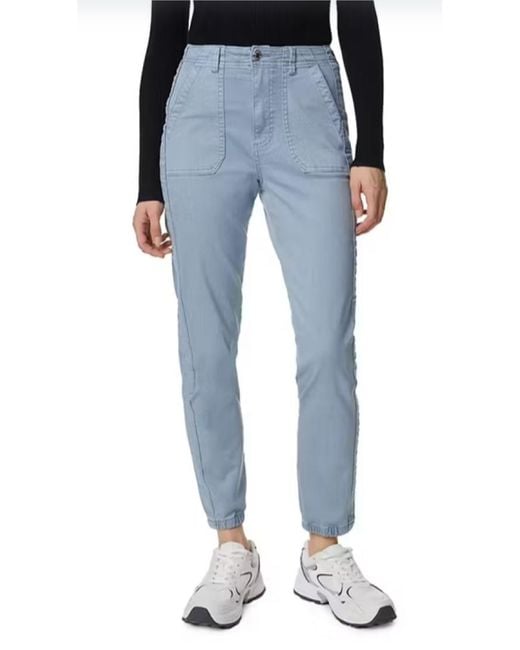 Marks & Spencer Blue M&S Collection Ladies Cotton Blend Slim Fit Ankle Grazer Joggers