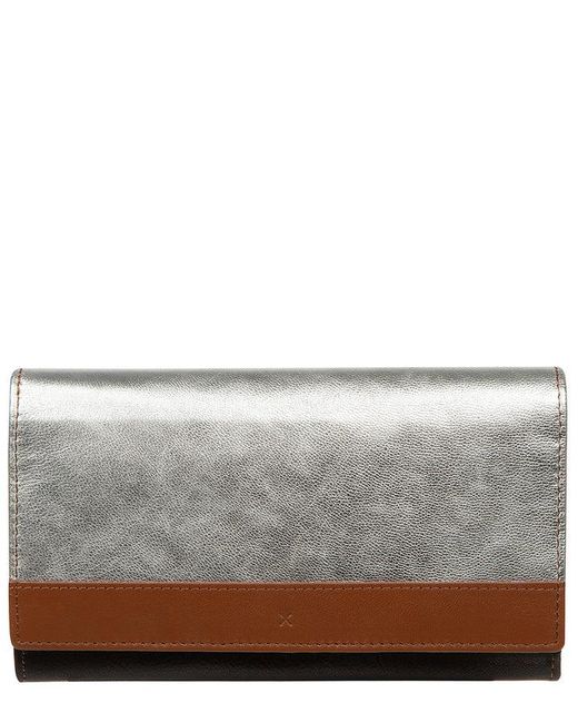 NiNa Amora Gray 'Mirella' Multi-Coloured Leather Purse