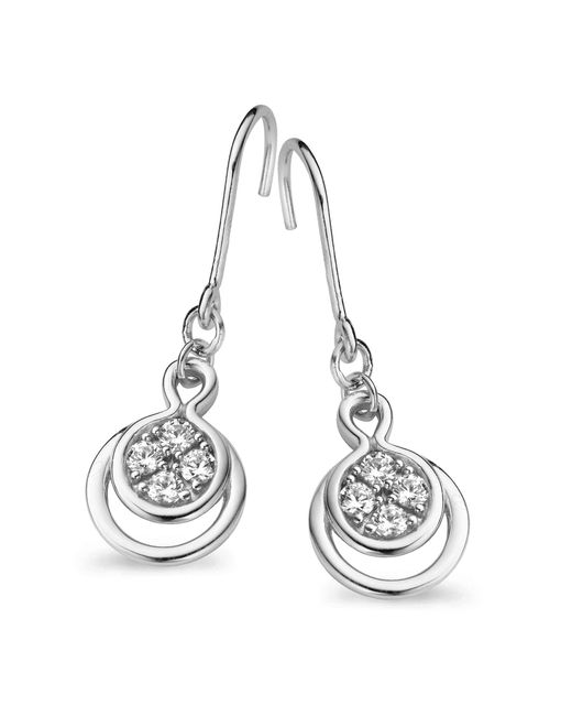 Orphelia White 925 Sterling Drop Earrings