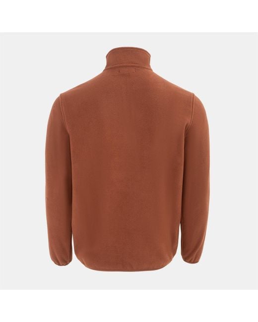 Donnay Brown Quarter Zip Fleece Jacket for men