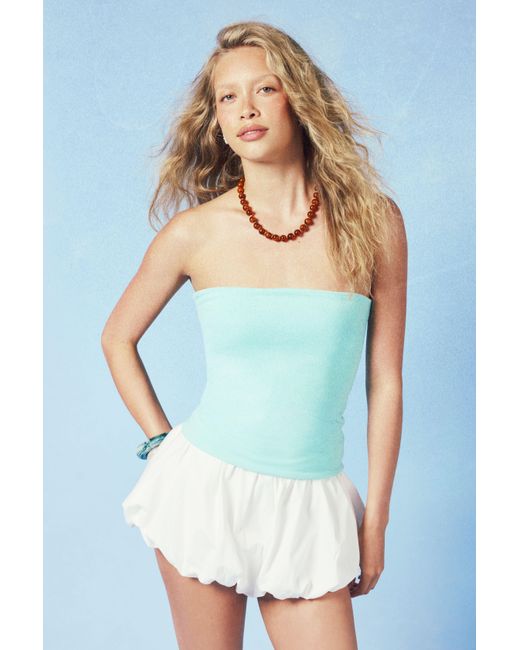 Boohoo Blue Bandeau Top