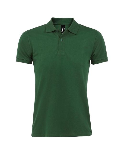 Sol's Green Perfect Pique Short Sleeve Polo Shirt (Bottle) Cotton for men