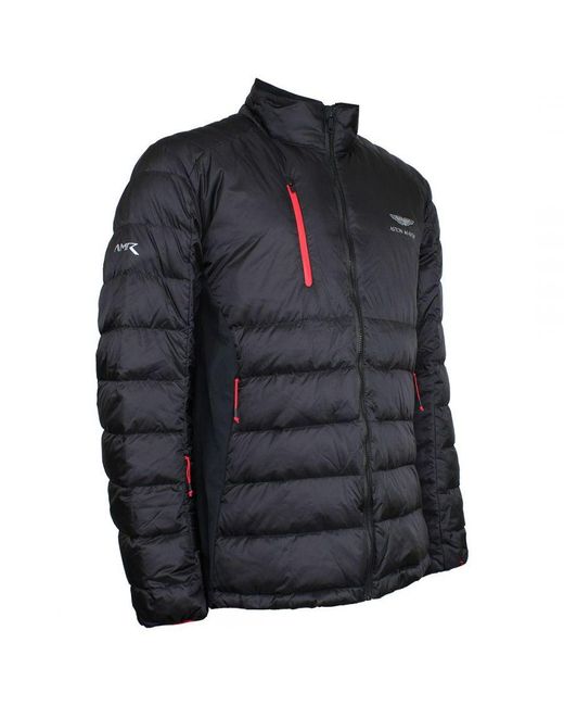 Hackett Black Aston Martin Apex Moto Jacket Nylon for men