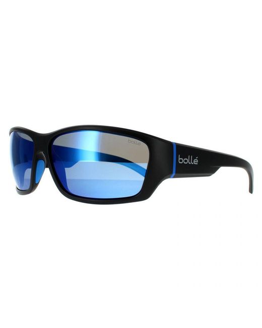 Bolle Blue Wrap Matte And Mirror Sunglasses