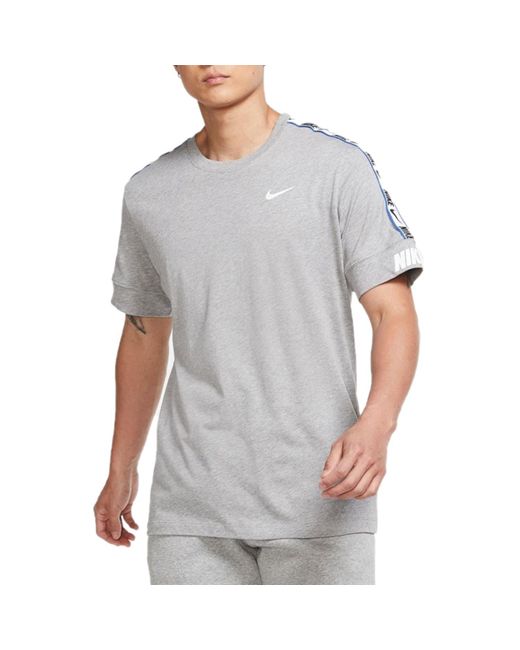 Nike Gray Nsw Repeat T Shirt Cotton for men