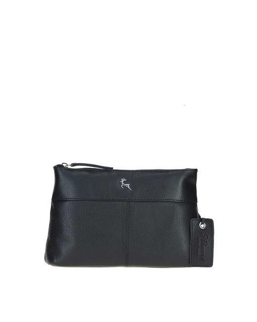 Ashwood Leather Black 'Dublin' Elegant Real Crossbody Bag