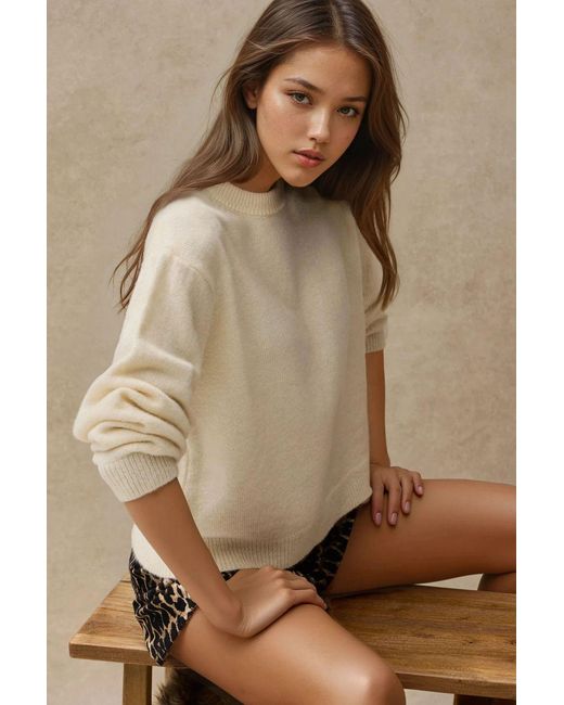 Hiccup Brown Basic Rundhals-Pullover