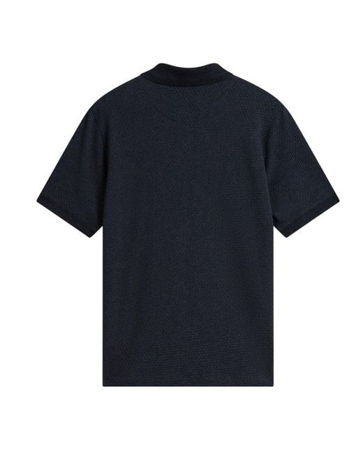 Ted Baker Blue Redman Regular Textured Polo Shirt for men
