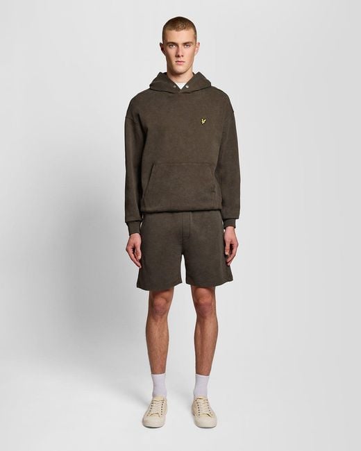 Lyle & Scott Brown Heavy Wash Cotton Hoodie for men