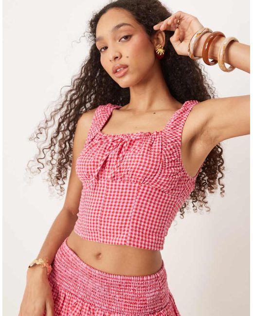 Cotton On Pink Cara Corset Top