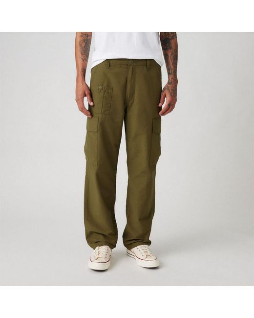 Levi's Green Levi's Parachute Solid Patterned Cargo Pants for men