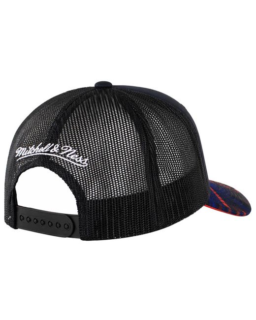 Mitchell & Ness Blue Branded Big Face Trucker Cap