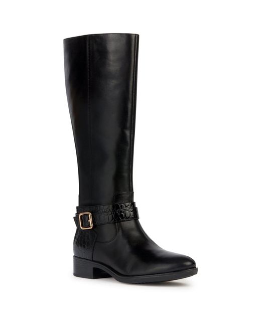 Geox Black D Felicity A Knee High Boots