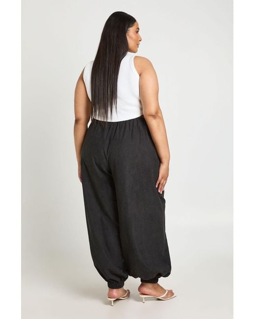 Boohoo Black Plus Peached Cuffed Balloon Trouser