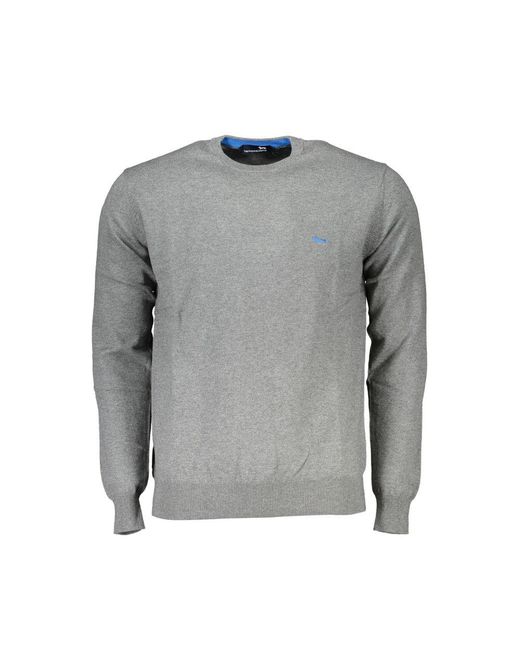 Harmont & Blaine Gray Crew Neck Jumper Casual Knitwear for men